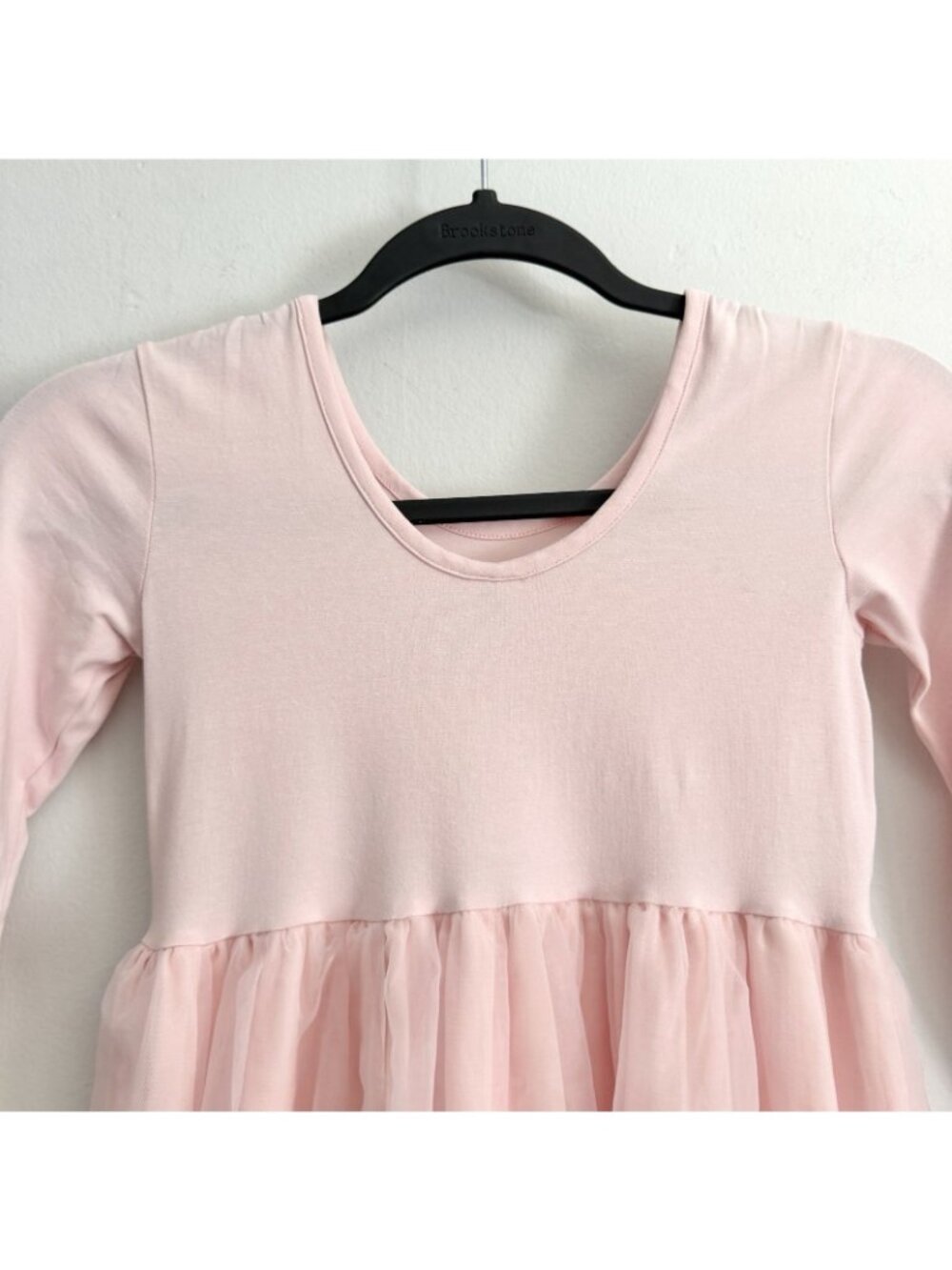 Disney x Hanna Andersson Pink Princess Tulle Dress Embroidered Long Sleeve Sz 8 - Picture 7 of 10